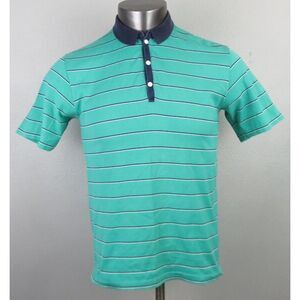 Mens Canterbury New Zealand Vintage Snap Button Polo Shirt Green Size 40 M Rugby